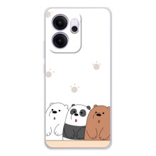 Чохли з зображенням різних тварин на OPPO Reno 14 FS (Здивовані ведмедики)