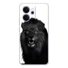 Чехлы с картинками животных OPPO Reno 14 FS (Черный ЛЕВ)