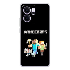Чехол Майнкрафт на OPPO Reno 14 FS (AlphaPrint) Minecraft