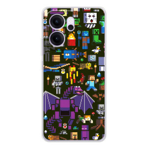 Чехол Майнкрафт на OPPO Reno 14 FS (AlphaPrint) Minecraft