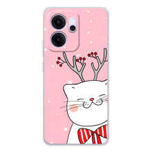 Чехол на тематику: Коты для OPPO Reno 14 FS (Зимний кот)