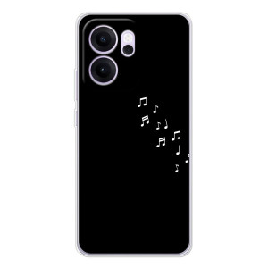 Чохол з картинками на чорному фоні для OPPO Reno 14 FS – Ноти