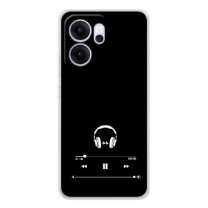 Чохол з картинками на чорному фоні для OPPO Reno 14 FS – Плеєр
