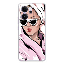 Чехол с картинкой Модные Девчонки OPPO Reno 14 FS – Девушка в халате