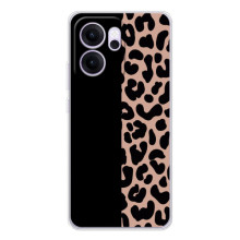 Чехол с леопардовым принтом на OPPO Reno 14 FS (Леопардовый фон)