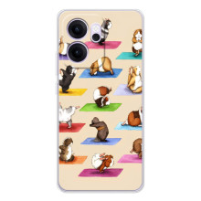 Чехол с Прикольным принтом на OPPO Reno 14 FS (Ёга свинок)