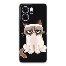 Чехол с принтом для OPPO Reno 14 FS (AlphaPrint) Модные коты (Грустный кот)