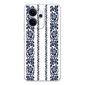 Силіконовый Чохол на OPPO Reno 14 FS з картинкой Вишиванки – Синя вишиванка