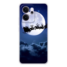 Чехол Санта Клаус для OPPO Reno 14 FS – Санта - луна