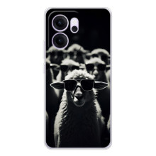 Чохол з принтом стильні тварини для ОППО Рено14 ФС (Овечка в окулярах)