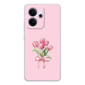 Чехол с розовым рисунком для OPPO Reno 14 FS