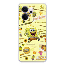 Силиконовый чехол Спанч Боб на ОППО Рено14 ФС – Спанч Боб бежит