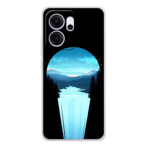 Летний Чехол на OPPO Reno 14 FS – Синий Водопад