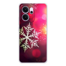 Новогодние Чехлы для ОППО Рено14 ФС (VPrint) (Снежинка)