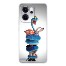 Силиконовый чехол с принтом Зоотрополіс для OPPO Reno 14 FS – Змея Зоо