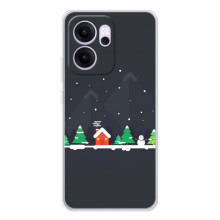 Силиконовый бампер на рождество для OPPO Reno 14 FS (Город зимний)