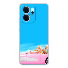 Силиконовый Чехол Барби Фильм на OPPO Reno 14 FS (Барби и Кен)