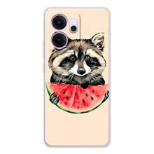 Силиконовый Чехол с Енотами на OPPO Reno 14 FS – Енот