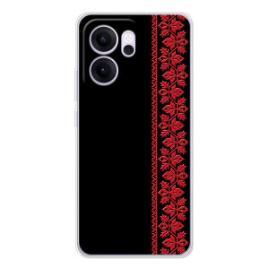 Силіконовый Чохол на OPPO Reno 14 FS (Червона вишиванка)