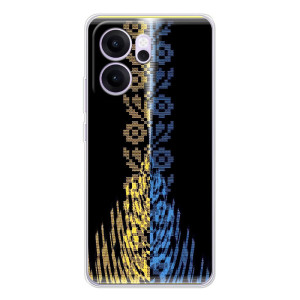 Силіконовый Чохол на OPPO Reno 14 FS (Патріотична вишиванка)