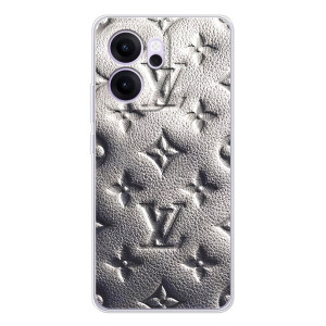 Текстурный Чехол Louis Vuitton для ОППО Рено14 ФС (Бежевый ЛВ)