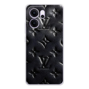 Текстурный Чехол Louis Vuitton для ОППО Рено14 ФС (Черный ЛВ)