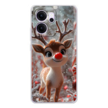 Яскравий чохол для OPPO Reno14 FS з Зимові Оленята