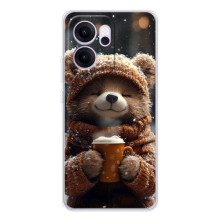 Друкований чохол 'Звірята з кавою' для OPPO Reno14 FS – Мішка з кавою