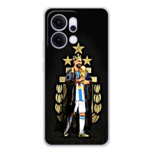 Чехлы для OPPO Reno14 Pro (Leo чемпион) (AlphaPrint) (Месси Король)