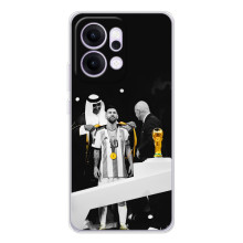 Чехлы для OPPO Reno14 Pro (Leo чемпион) (AlphaPrint) (Месси в накидке)