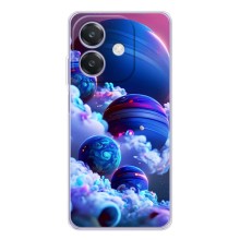 Чехлы КОСМОС для OPPO Reno14 Pro – Синие планеты
