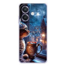 Чохли на Новий Рік OPPO Reno14 Pro (Кіт новорічний)