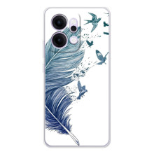 Чехол с картинкой (Стильные) для Рено 14 Про - (AlphaPrint) – Перышко