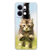 Чехлы с Котиками для OPPO Reno14 Pro (VPrint) – Прыжок кота
