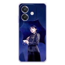 Чехлы с принтом Уэнсдей на OPPO Reno14 Pro (Уэнсдей с зонтом)