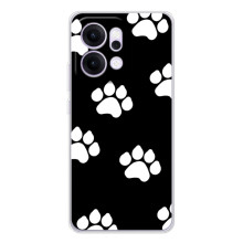 Чехлы с собаками для OPPO Reno14 Pro (VPrint) (Следы собаки)