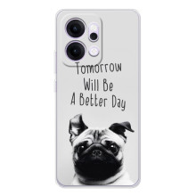 Чехлы с собаками для OPPO Reno14 Pro (VPrint) (Смешной Мопс)