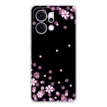 Чехол для Рено 14 Про - с принтом (Дизайнерские) (AlphaPrint) (Цветочки маленькие)