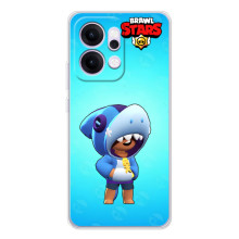 Чехол для OPPO Reno14 Pro Бравл Старс (VPrint) – Леон акула