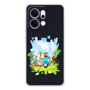 Чехол Майнкрафт на OPPO Reno14 Pro (AlphaPrint) Minecraft