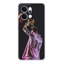 Чехол Месси футболист для OPPO Reno14 Pro (Месси с кубом)
