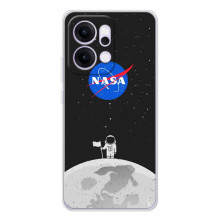 Силиконовый бампер с принтом "Наса" на OPPO Reno14 Pro – Космонавт NASA