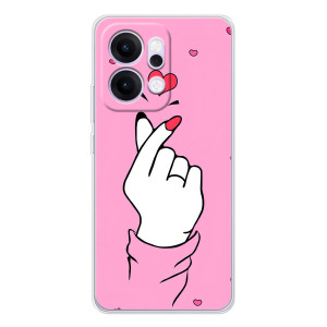 Чохол з принтом для OPPO Reno14 Pro (AlphaPrint - Знак сердечка)