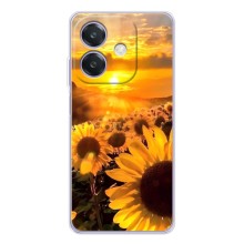 Чехол с Цветами для OPPO Reno14 Pro (поле подсолнухов)