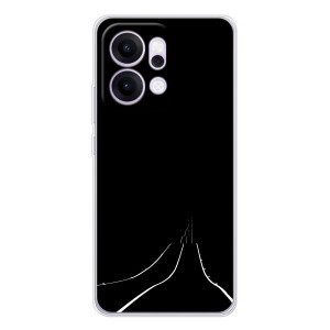 Чохол з картинками на чорному фоні для OPPO Reno14 Pro – Дорога