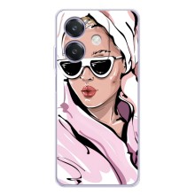 Чехол с картинкой Модные Девчонки OPPO Reno14 Pro (Девушка в халате)