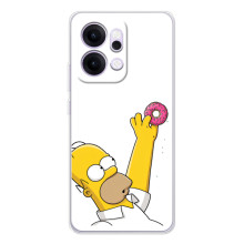 Чехол с Симпсонами для OPPO Reno14 Pro (VPrint) (Гомер с пончиком)