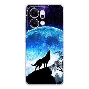 Чехол с Волком на OPPO Reno14 Pro – Воет на луну