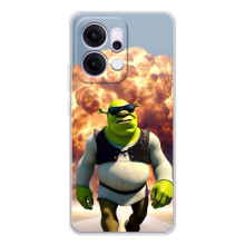 Печатный чехол с принтом Шрек для OPPO Reno14 Pro – Стильный Шрек