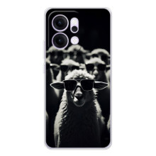 Чохол з принтом стильні тварини для Рено 14 Про (Овечка в окулярах)